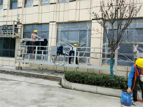 成都電動(dòng)(dòng)吊籃租賃施工案例